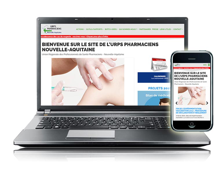 Site internet responsive URPS Pharmaciens Nouvelle-Aquitaine