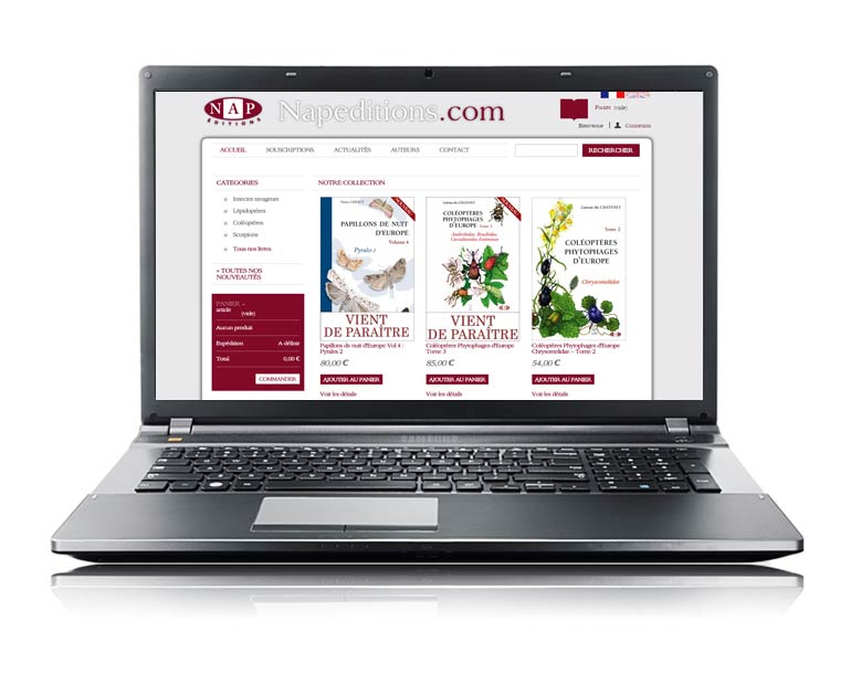 Site internet e-commerce par Dizziweb - NAP Editions